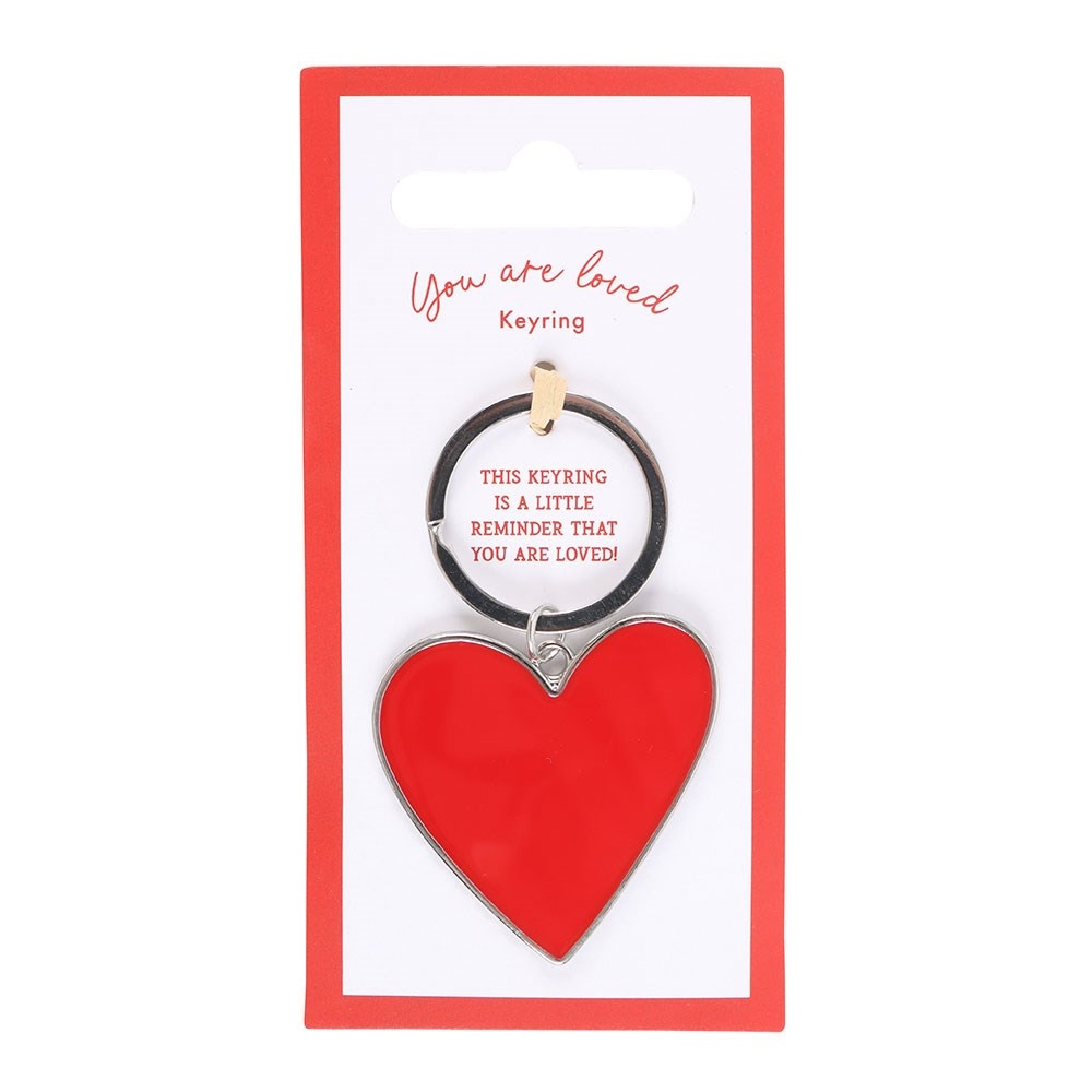 Something Different - You Are Loved Heart Porte-clés - Rouge